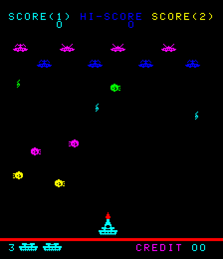 Galaxy Wars Arcade Screenshot: Game start.
