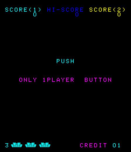 Galaxy Wars Arcade Screenshot: Push start button to begin!