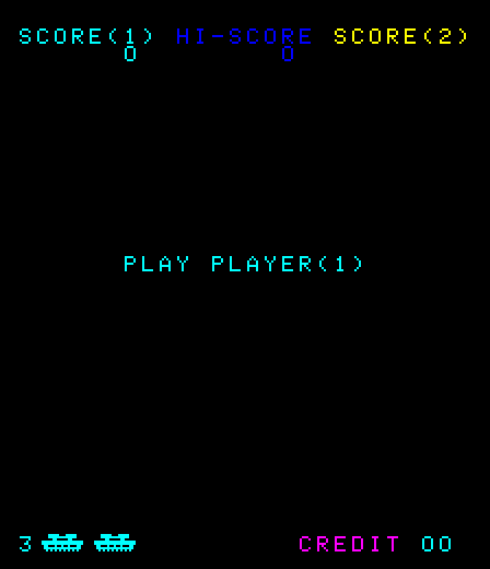 Galaxy Wars Arcade Screenshot: Player 1's turn...