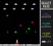 Galaxy Wars for Super NES - Classic mode, color; game start.