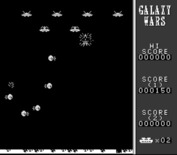 Galaxy Wars for Super NES - Classic mode, black & white; my missile was destroyed...