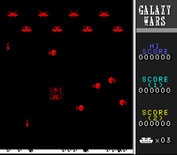 Galaxy Wars for Super NES - Classic mode, color; my missile hit an obstacle!