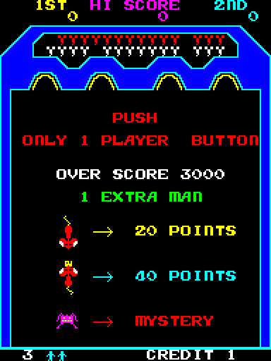 Cheeky Mouse Arcade Screenshot: Press 1 player button to start the game.