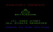 Battlezone for Commodore VIC-20 - Title screen.