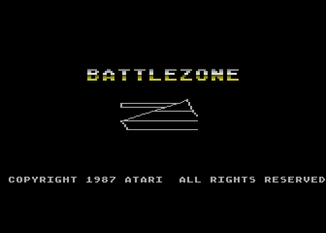 Battlezone Atari 8-bit Screenshot: Title screen.