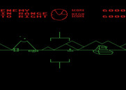 Battlezone for Atari 8-bit - There's a volcano in the distance...