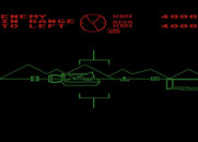 Battlezone for Atari 8-bit - Enemy tank to the left...