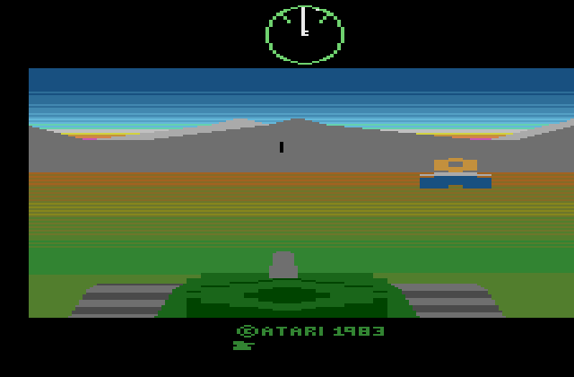 Battlezone Atari 2600 Screenshot: Starting screen and game demo.