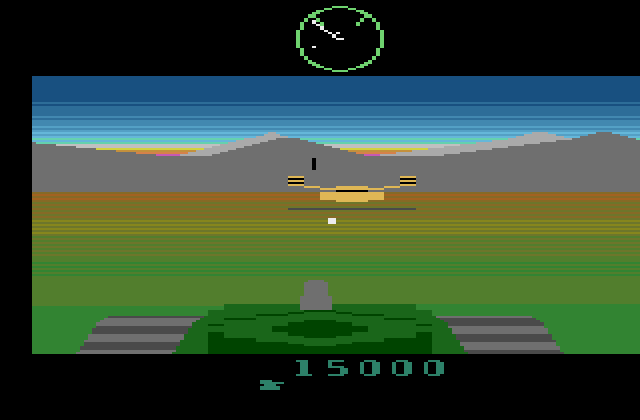 Battlezone Atari 2600 Screenshot: Shoot fast, these things are quick!