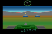 Battlezone for Atari 2600 - Attacking a pair of tanks...