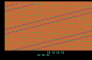 Battlezone for Atari 2600 - I've been hit! The screen flashes with different patterns and colors.