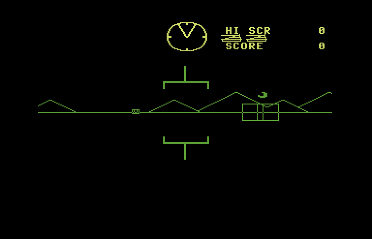 Battlezone Commodore 64 Screenshot: Game start.