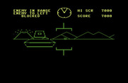 Battlezone for Commodore 64 - Better shoot this tank before it shoots you!