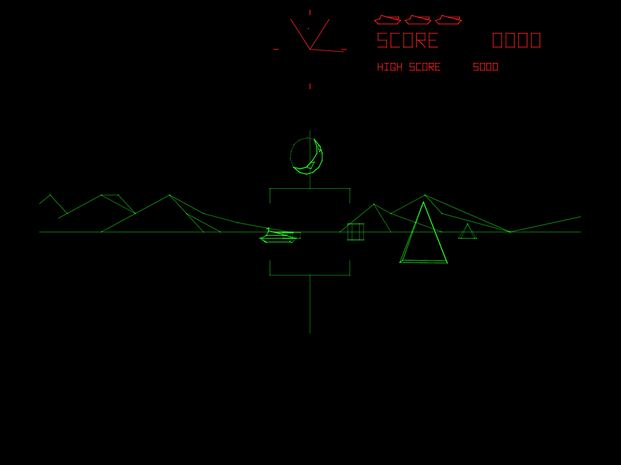 Battlezone Arcade Screenshot: Game start.
