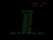 Battlezone for Arcade - High scores.