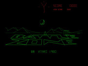 Battlezone for Arcade - Title screen; the game title recedes into the distance...
