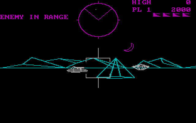 Battlezone IBM PC/Compatibles Screenshot: Enemy in range; quick, target and fire!
