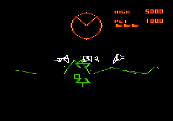Battlezone Apple II Screenshot: Enemy destroyed!