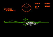 Battlezone for Apple II - Lining up a shot...
