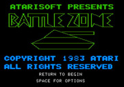 Battlezone for Apple II - Title screen.