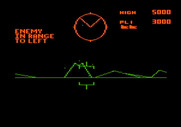 Battlezone for Apple II - An enemy is over to your left...