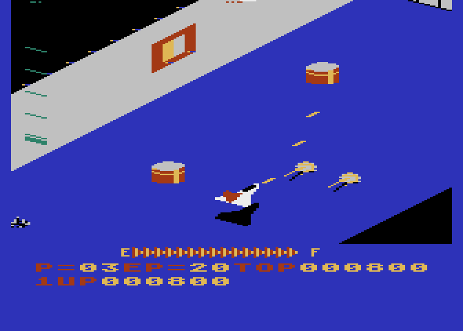 Zaxxon Atari 5200 Screenshot: Blasting some opponents...