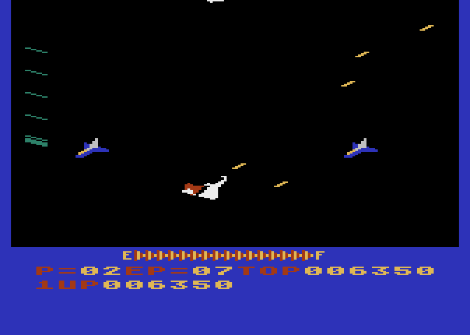 Zaxxon Atari 5200 Screenshot: Numerous planes attack at once sometimes...