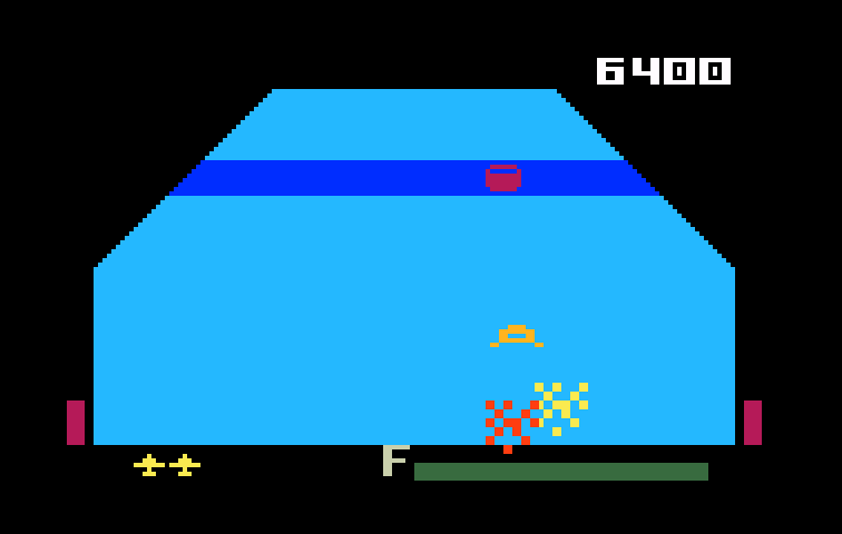 Zaxxon Intellivision Screenshot: Crash! I've been hit...