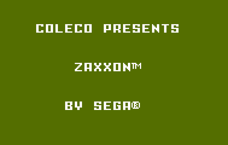 Zaxxon Intellivision Screenshot: Title screen.