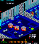 Zaxxon for Arcade - On level 2 the path to navigate is much trickier...