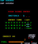 Zaxxon for Arcade - A new high score! Enter your initials...