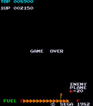 Zaxxon for Arcade - Game over.