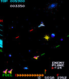 Zaxxon for Arcade - One plane destroyed, many more to go...