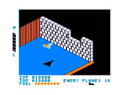Zaxxon for TRS-80 Color Computer - Fly through that gap in the wall...