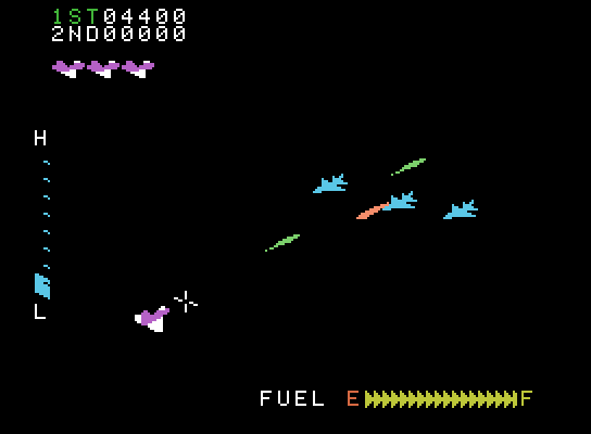 Zaxxon ColecoVision Screenshot: Shoot the incoming planes!