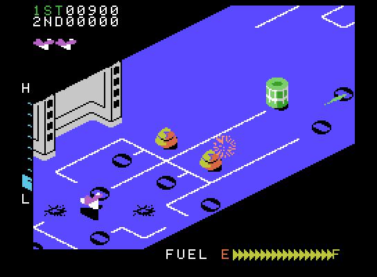 Zaxxon ColecoVision Screenshot: Blast opponents and other targets...