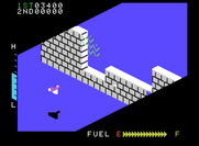 Zaxxon for ColecoVision - A force field creates a narrow opening you need to fly through...