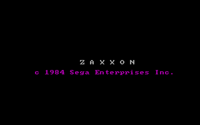 Zaxxon IBM PC/Compatibles Screenshot: Title screen.