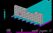 Zaxxon for IBM PC/Compatibles - Starting the first level.
