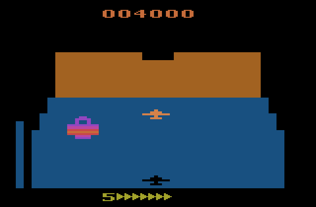 Zaxxon Atari 2600 Screenshot: The end of the first stage...