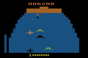 Zaxxon for Atari 2600 - The second level; more enemy planes and obstacles appear!