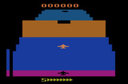 Zaxxon for Atari 2600 - The first wall approaches...