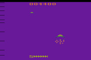 Zaxxon for Atari 2600 - I was hit! The screen flashes different colors...