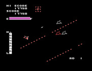 Zaxxon for Sega SG-1000 - Enemy planes approach...