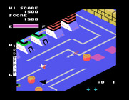 Zaxxon for Sega SG-1000 - Lookout, incoming missile!