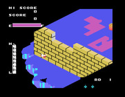 Zaxxon for Sega SG-1000 - First, fly through this hole in the wall...