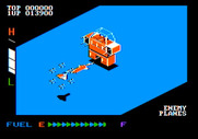 Zaxxon for Apple II - Destroyed by a large end of level boss!