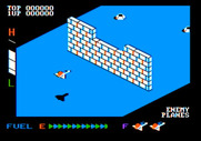 Zaxxon for Apple II - Game start.