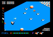 Zaxxon for Apple II - Blasting opponents...