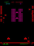 Cosmic Guerilla for Arcade - Crash! The player has been hit.
